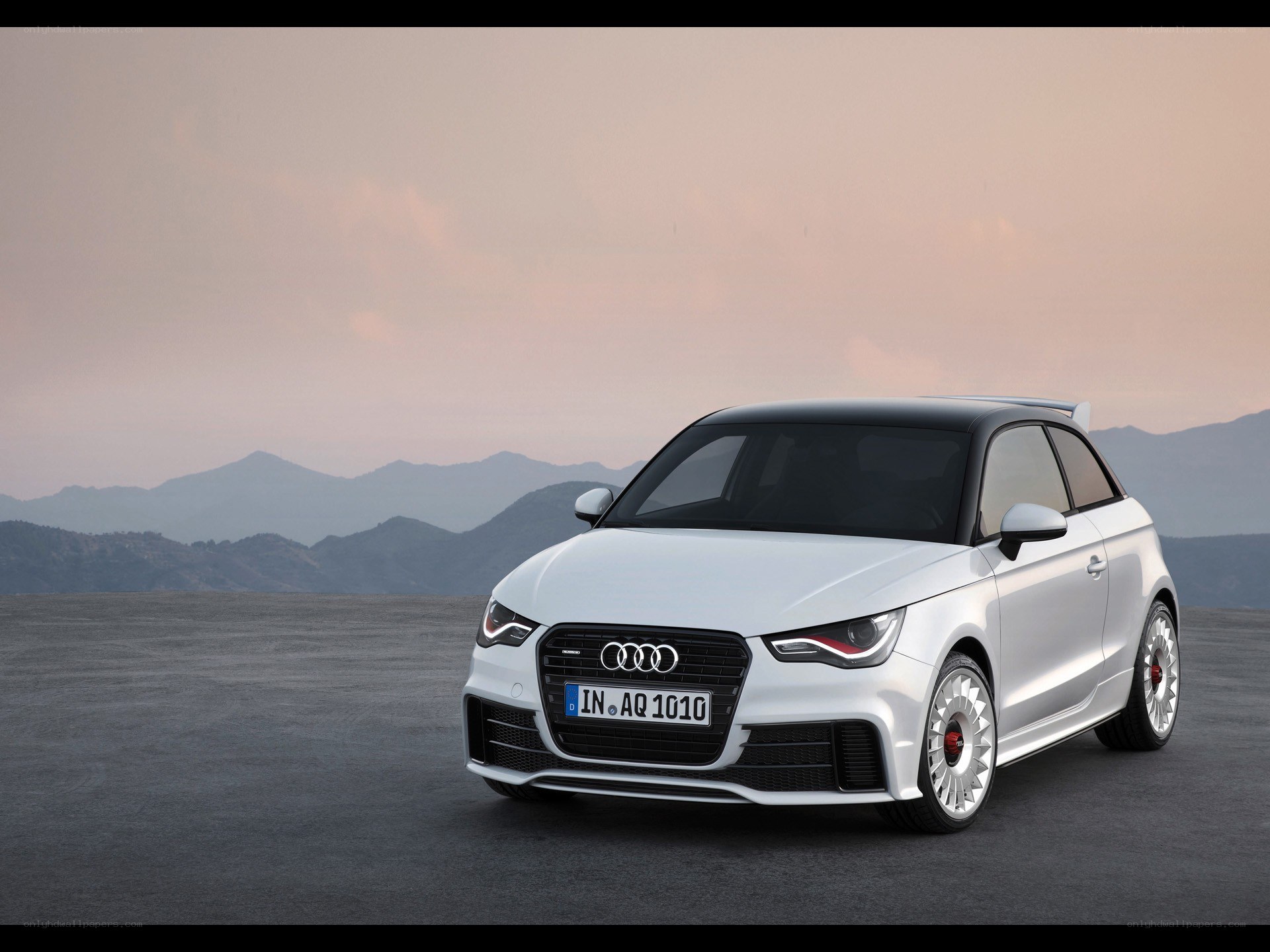 White Audi A1 car