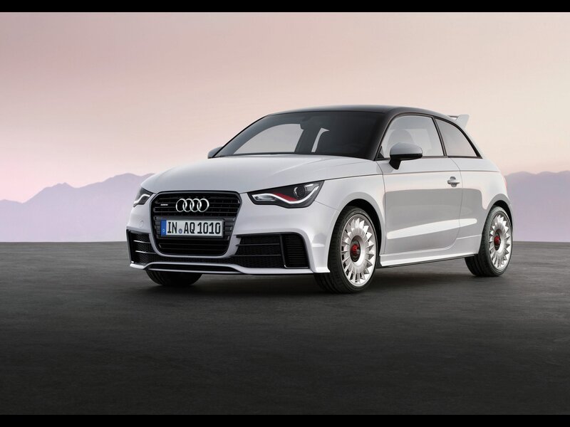 White Audi A1 car