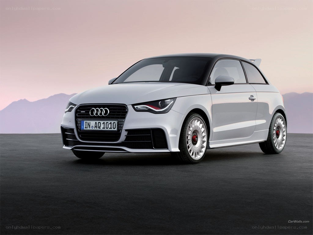 White Audi A1 car