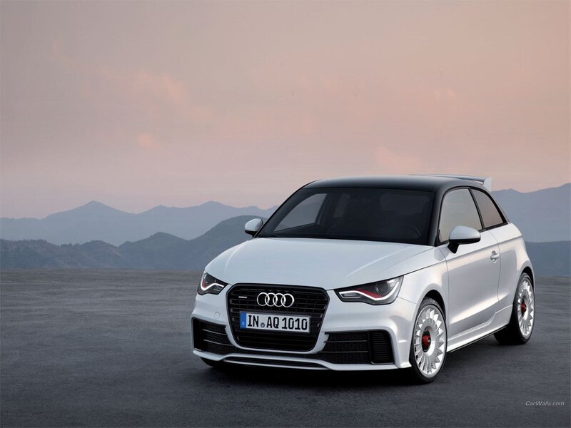 White Audi A1 car