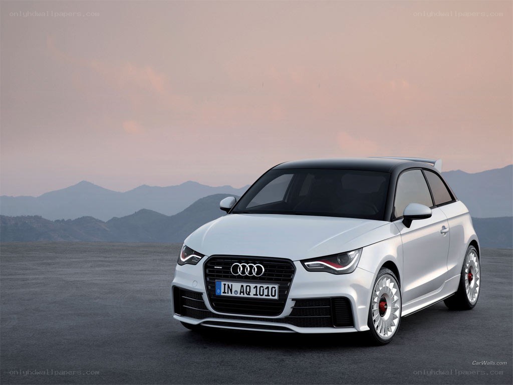 White Audi A1 car