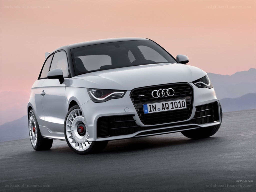 White Audi A1 car