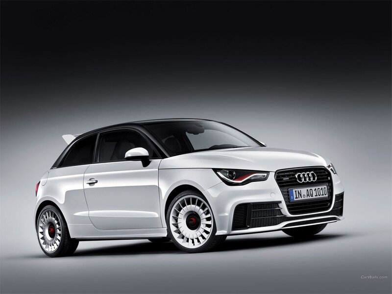 White Audi A1 car