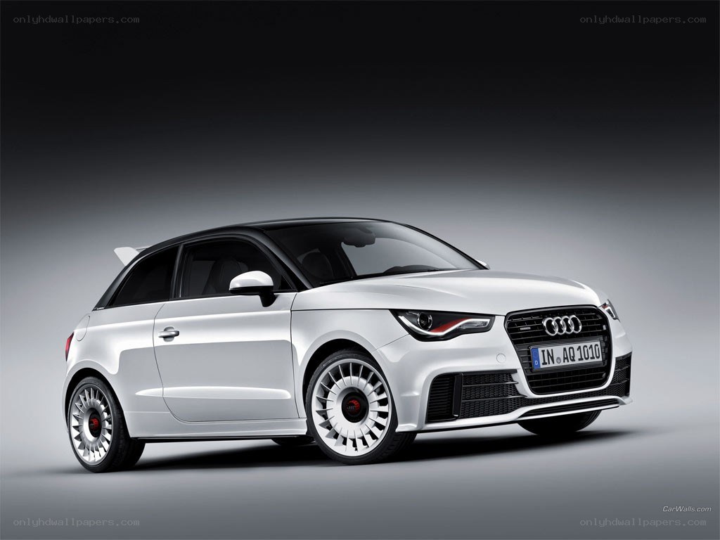 White Audi A1 car