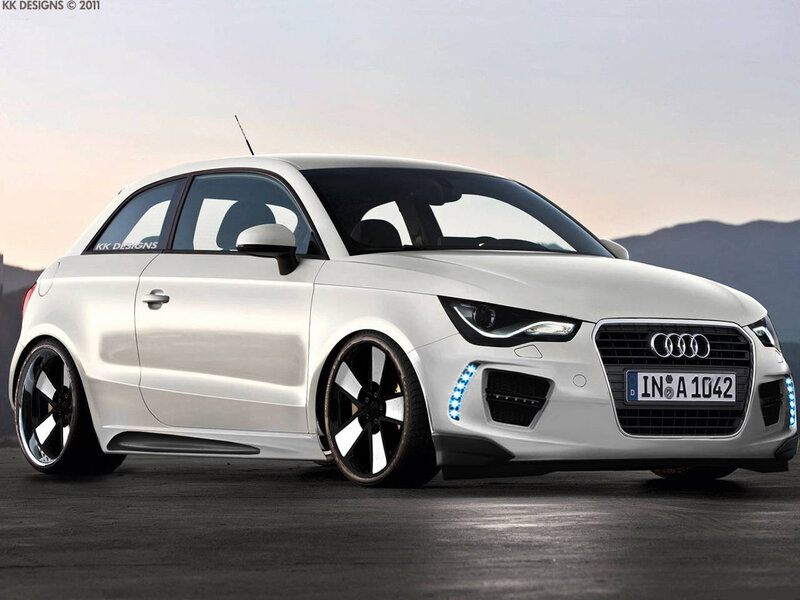 White Audi A1 Car — Dramatic