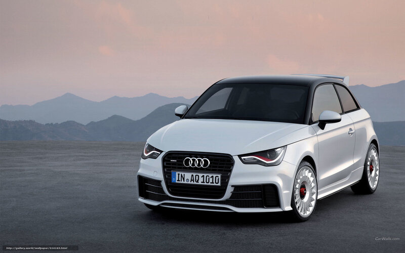 White Audi A1 Car — Serene, Sunset