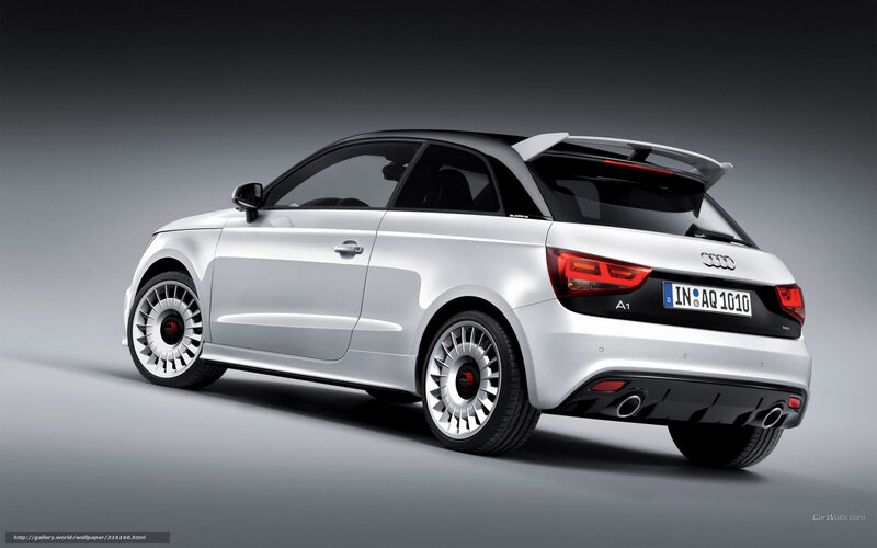 White Audi A1 Car — Silver, Dramatic, Photograph