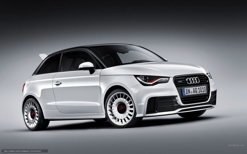 White Audi A1 Car — Silver, Dramatic