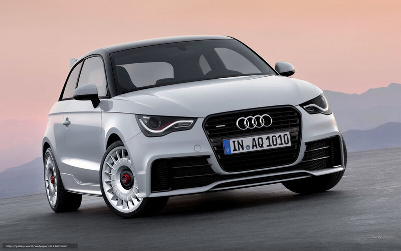 White Audi A1 Car — Silver