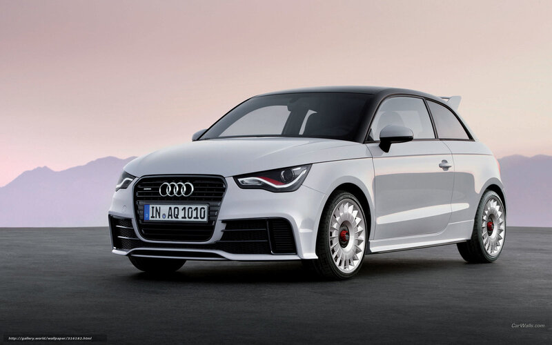 White Audi A1 car