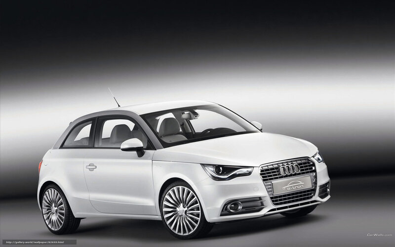 White Audi A1 e-tron car