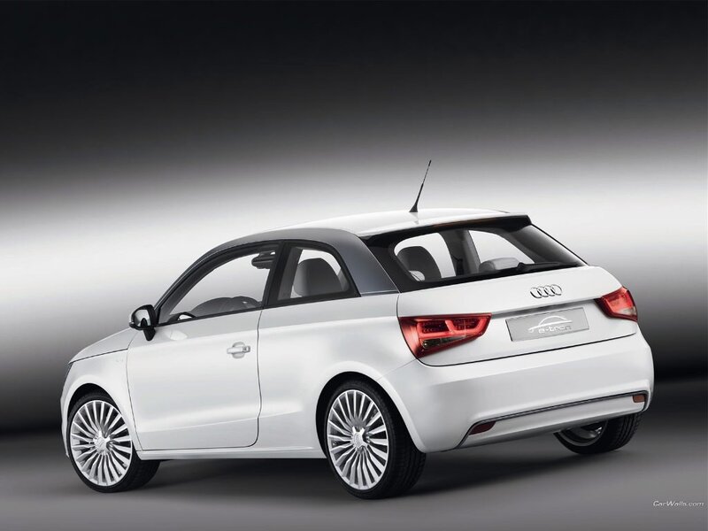 white audi a1 e-tron concept