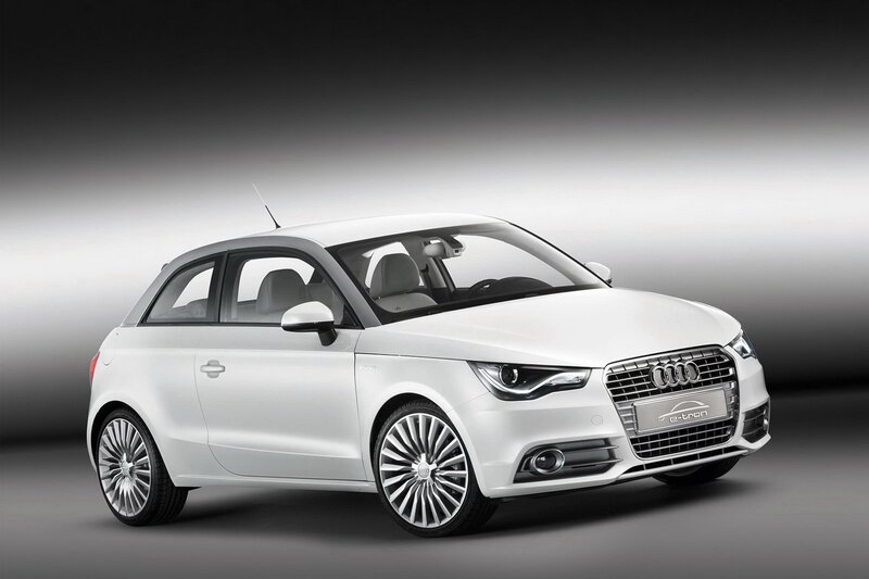 White Audi A1 e-tron