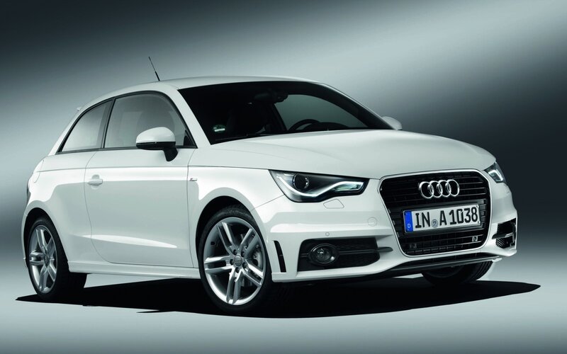 white audi a1 hatchback