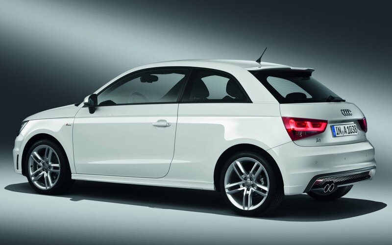 white audi a1 hatchback