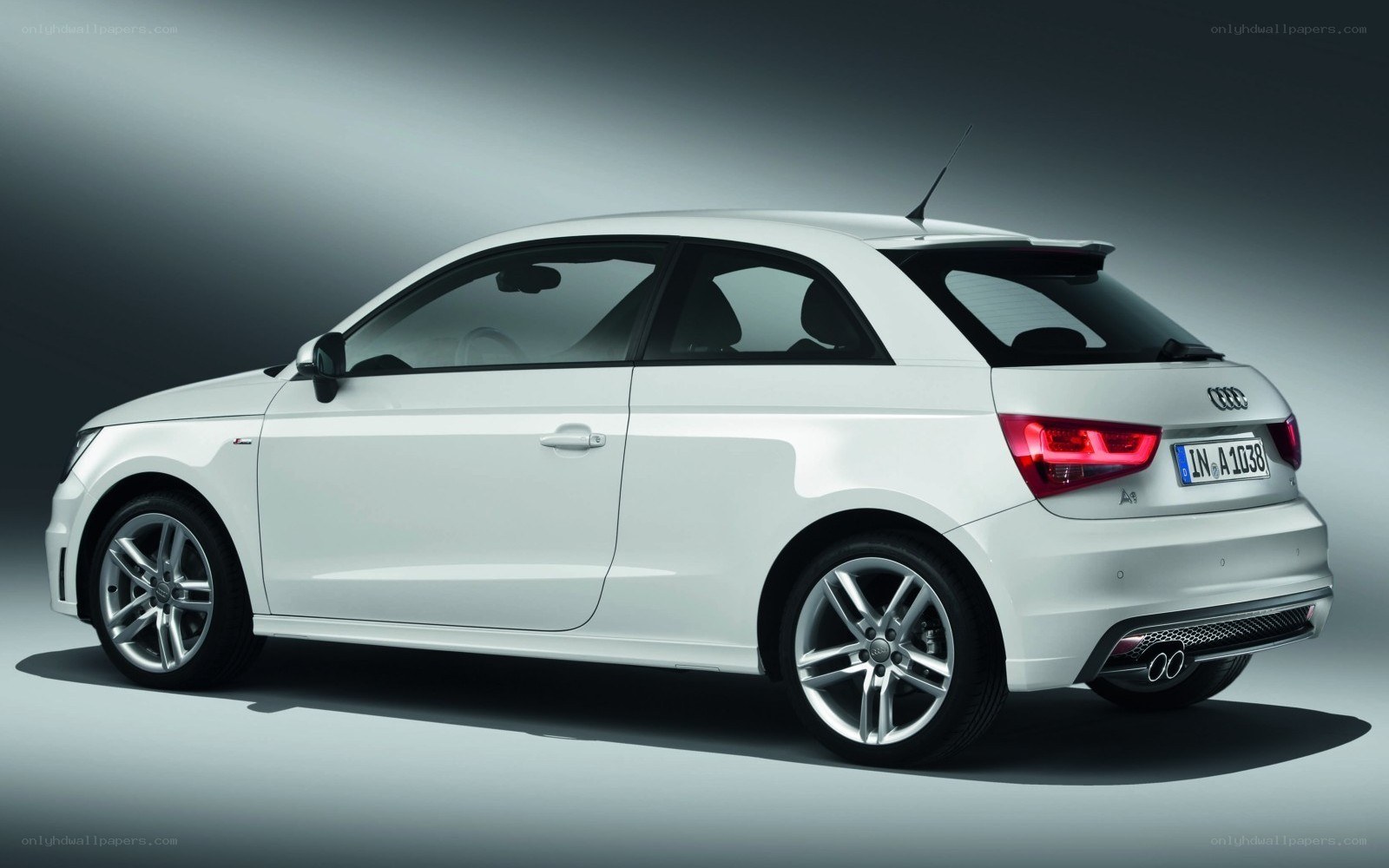 white audi a1 hatchback