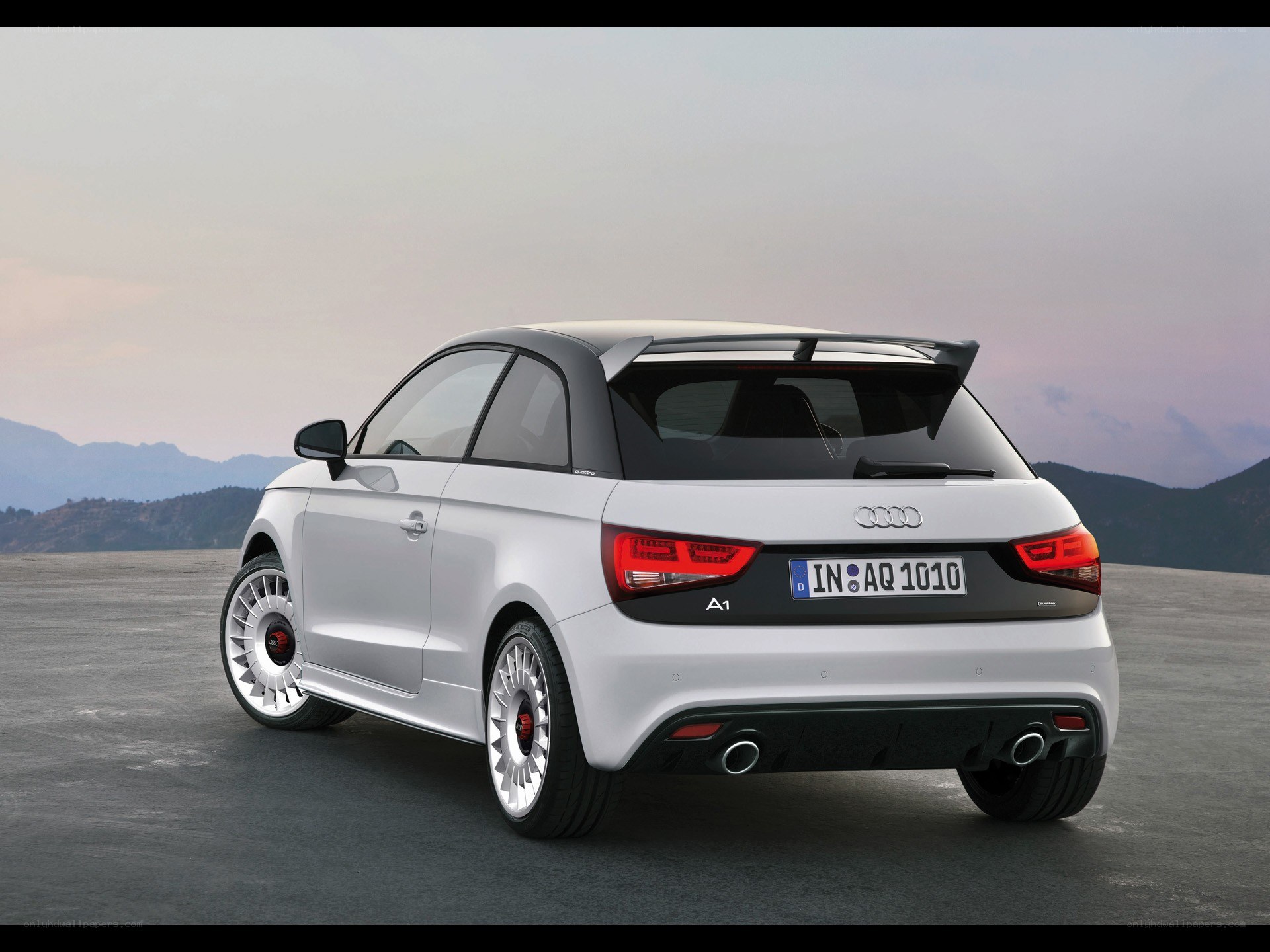 White Audi A1 hatchback