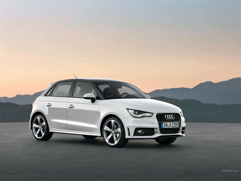 White Audi A1 hatchback