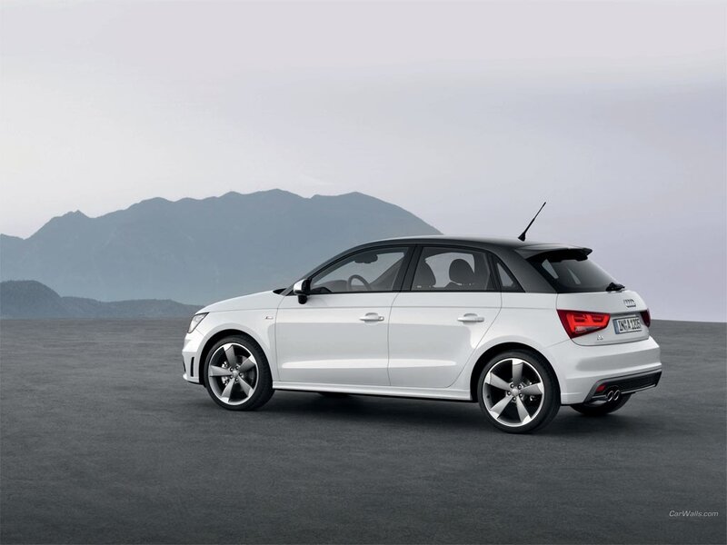 white audi a1 hatchback