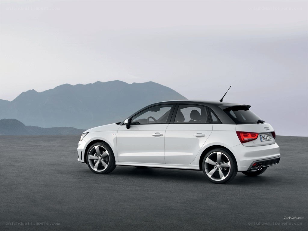white audi a1 hatchback