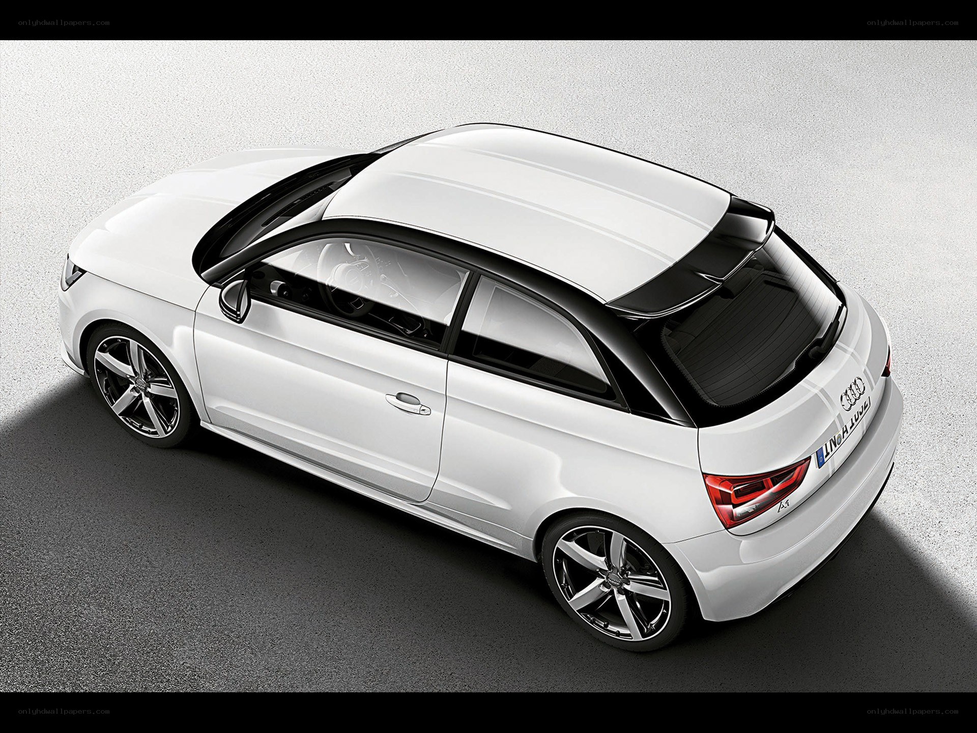 white audi a1 hatchback