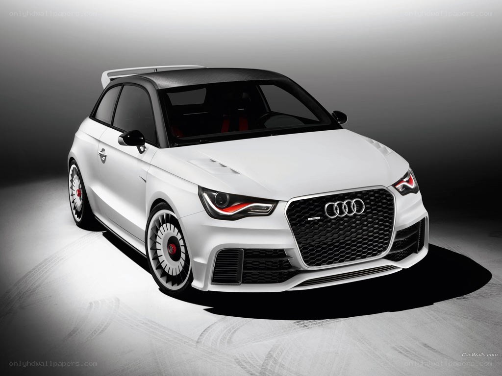 White Audi A1 quattro concept