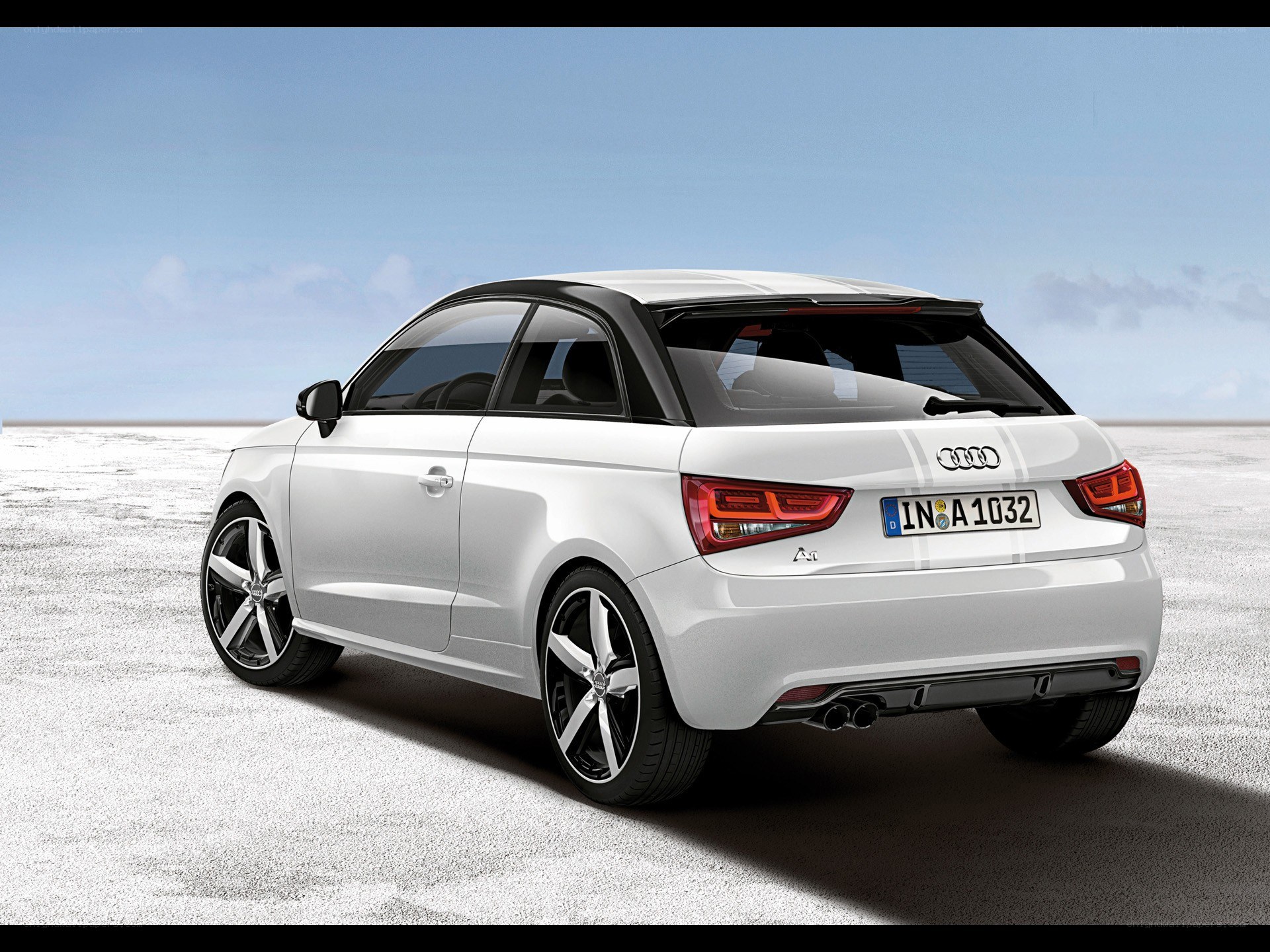 White Audi A1 Sportback