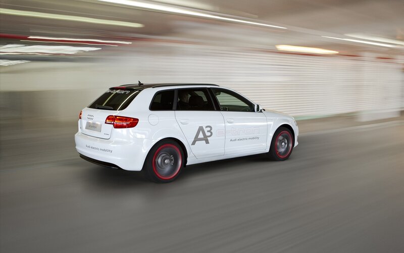 White Audi A3 E-tron