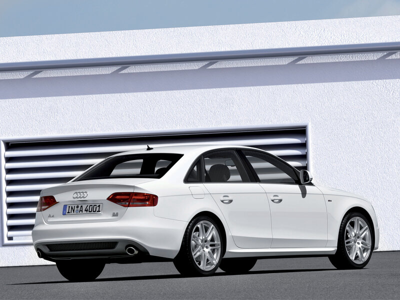 White Audi A4 sedan