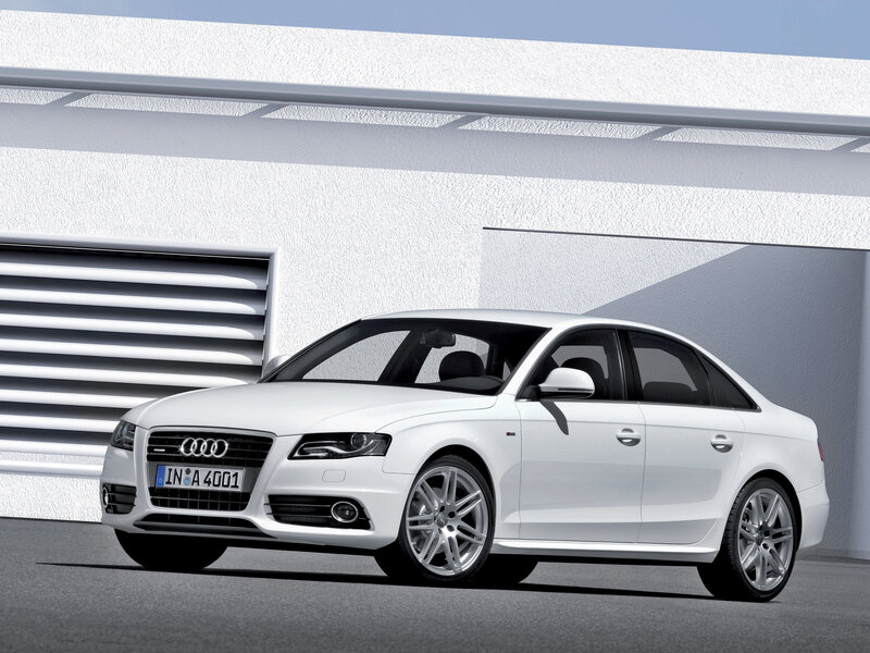 White Audi A4 sedan