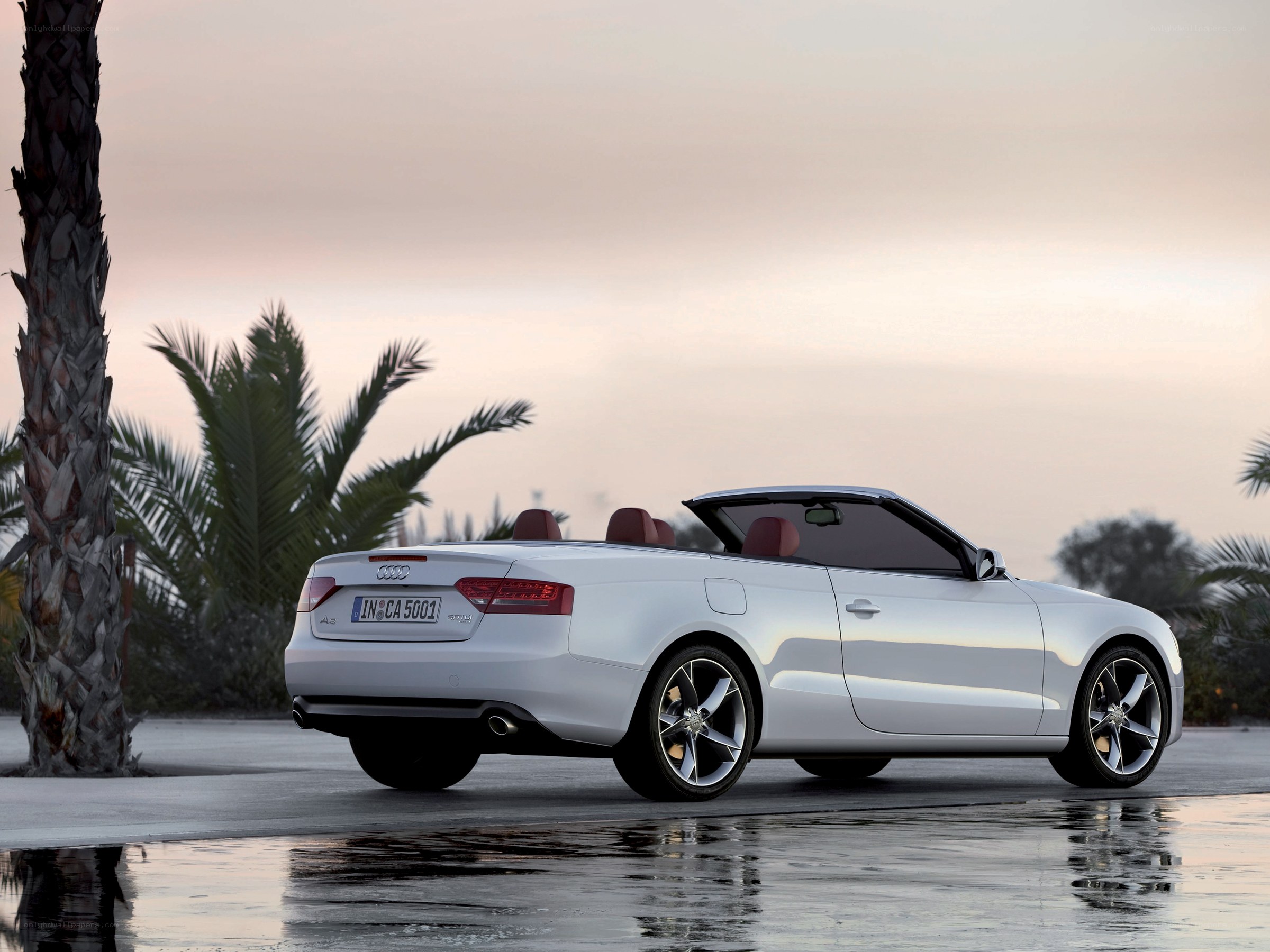 White Audi A5 Cabriolet