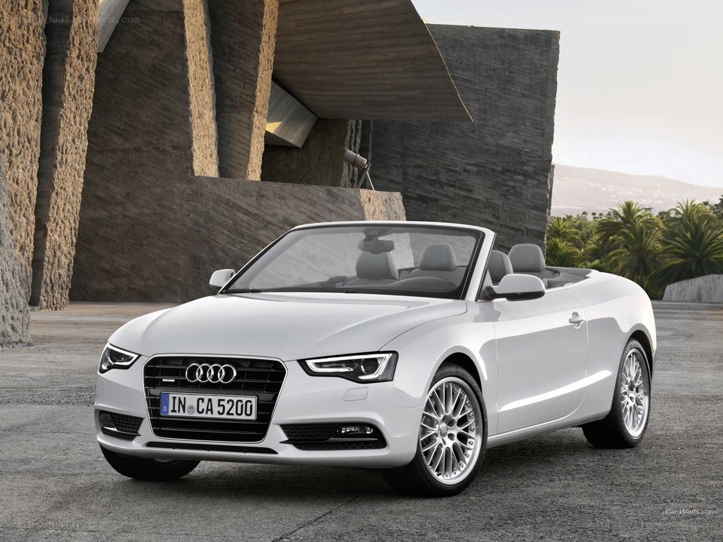 White Audi A5 Cabriolet