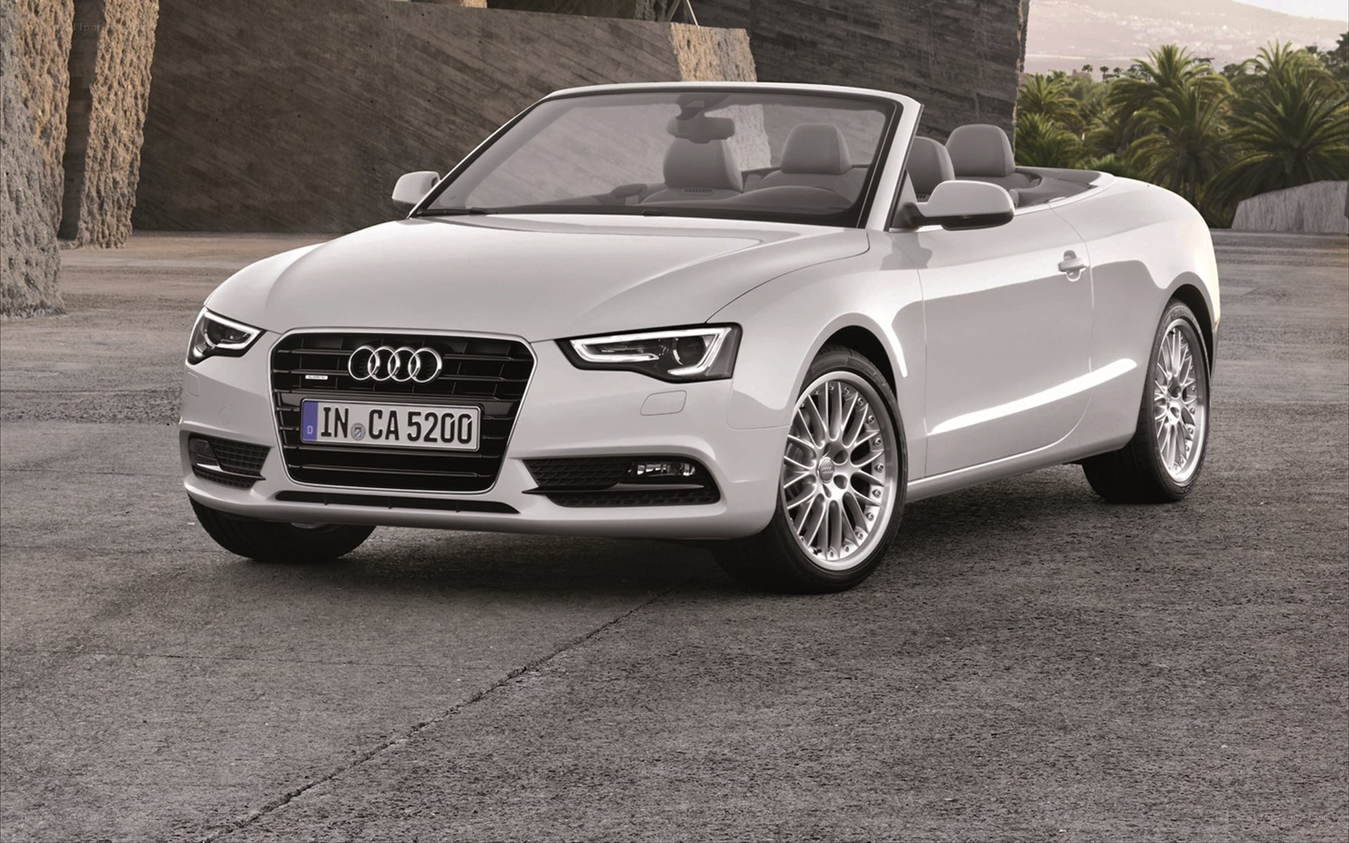 White Audi A5 Cabriolet