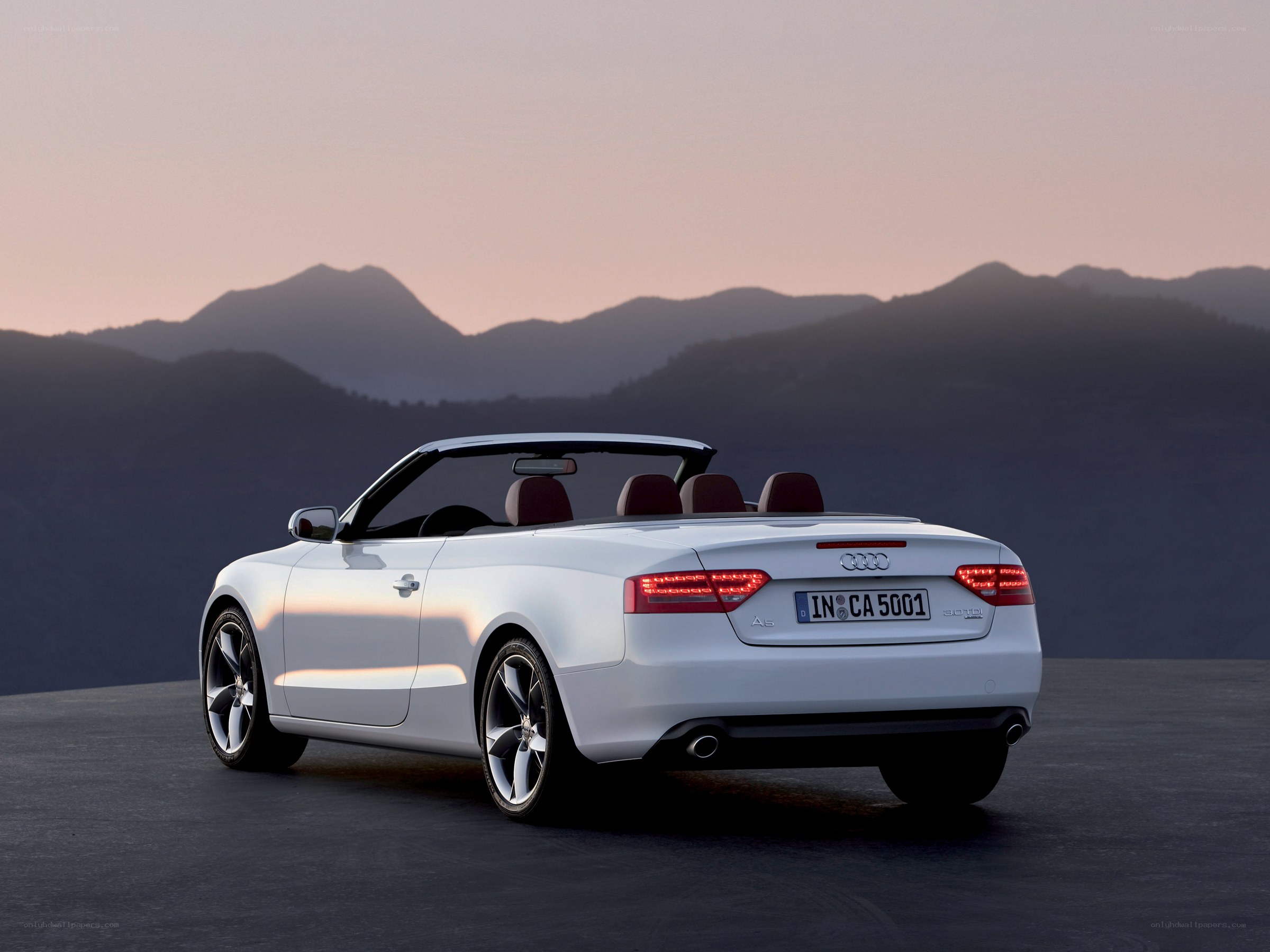 White Audi A5 Cabriolet
