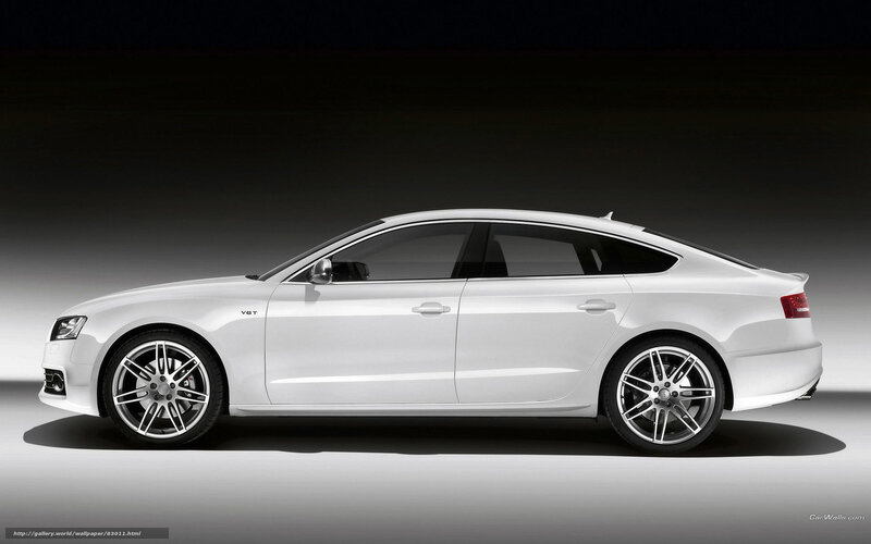 White Audi A5 Sedan — Dramatic