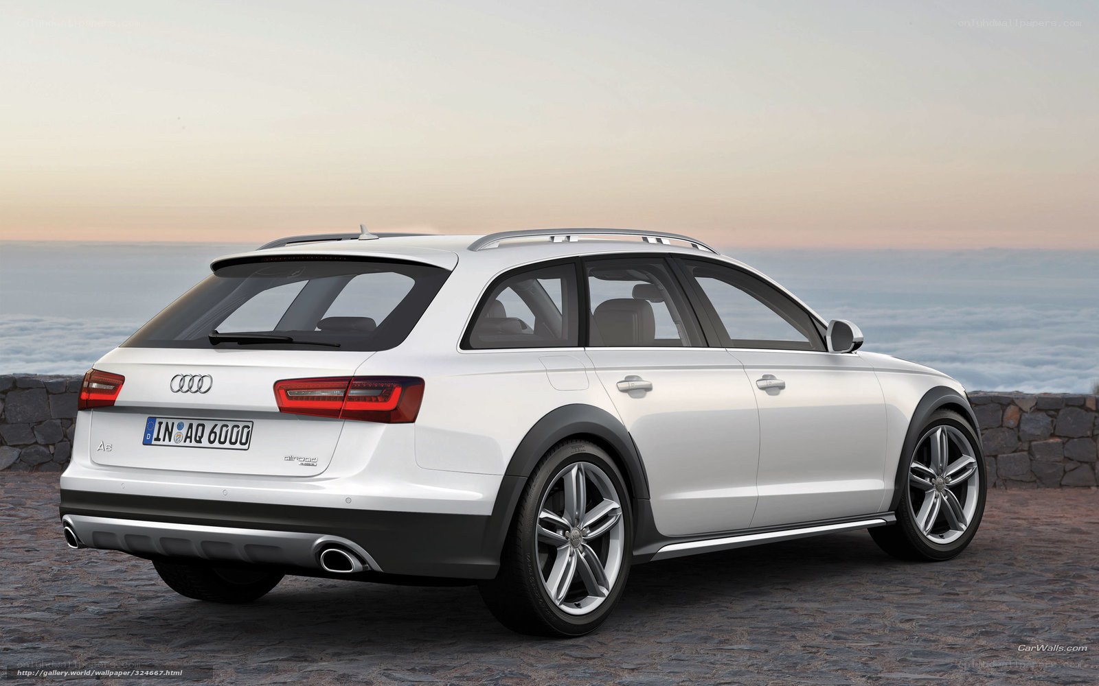 White Audi A6 Allroad