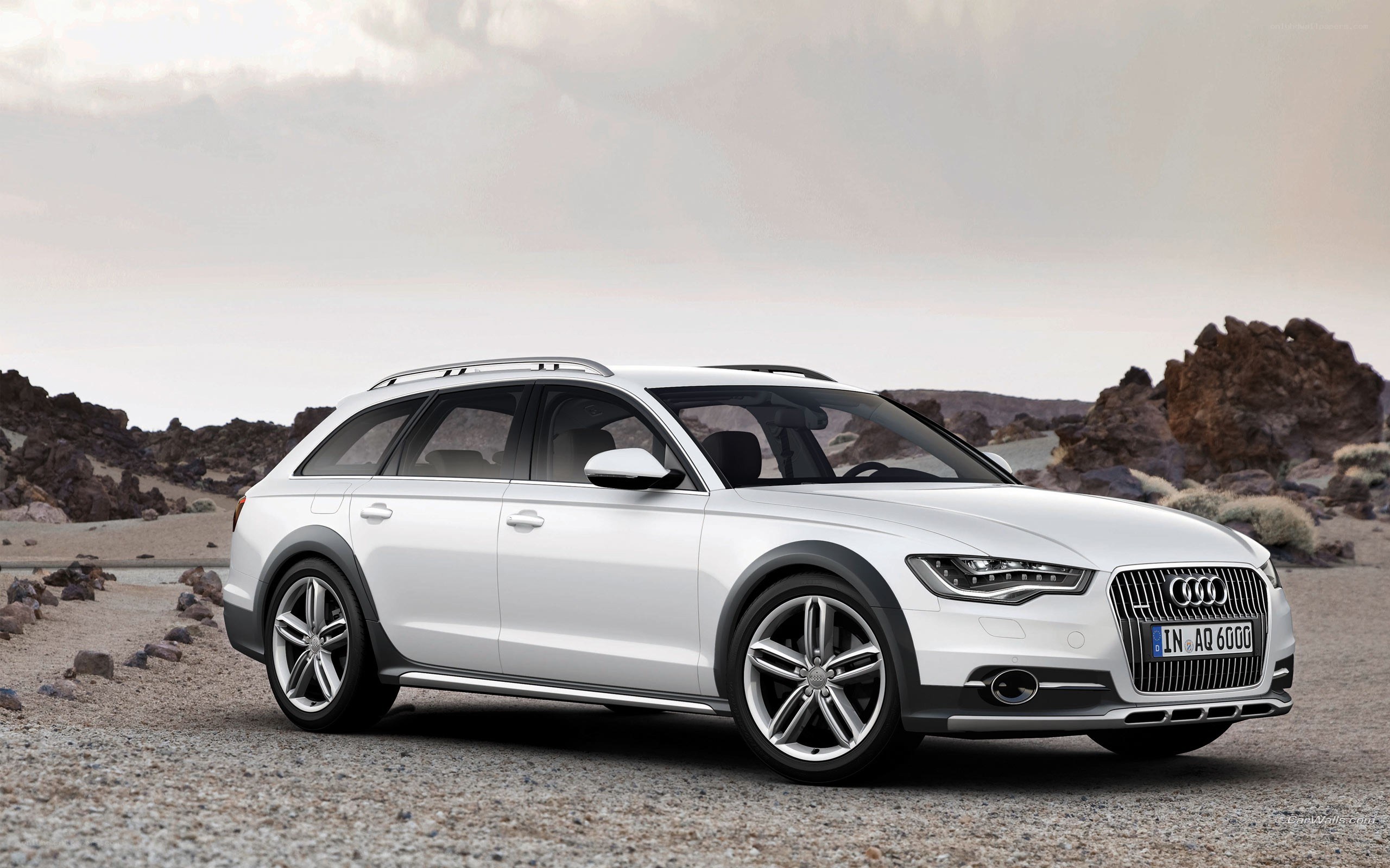 White Audi A6 Allroad