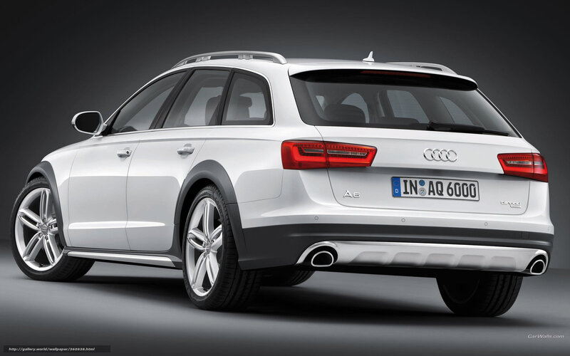 White Audi A6 Allroad — Dramatic, Photograph