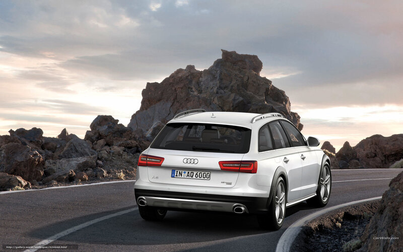 White Audi A6 Allroad — Dramatic