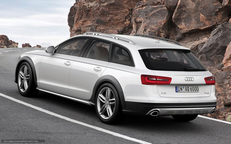 white audi a6 allroad on road