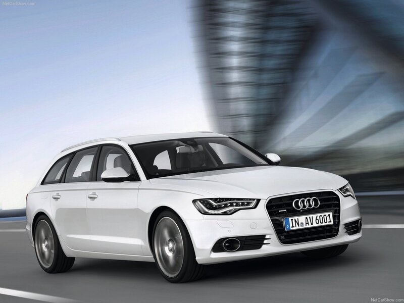 White Audi A6 Avant — Dynamic