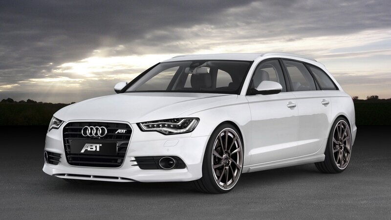 White Audi A6 Avant