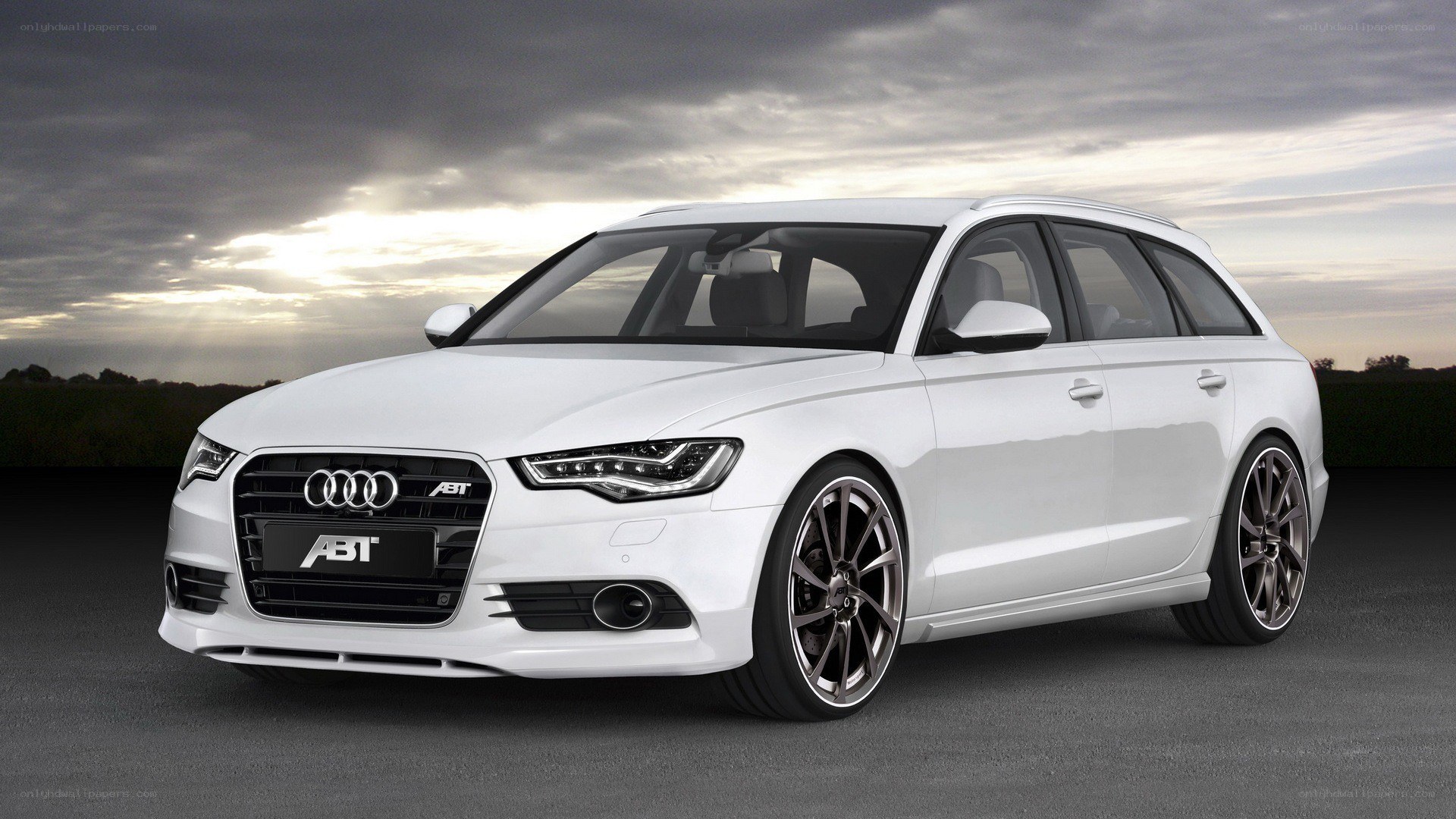 White Audi A6 Avant