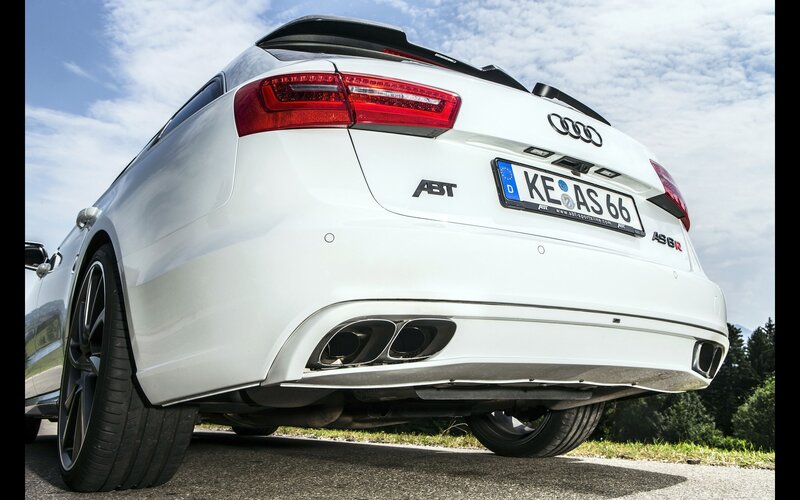 white audi a6 with abt exhaust