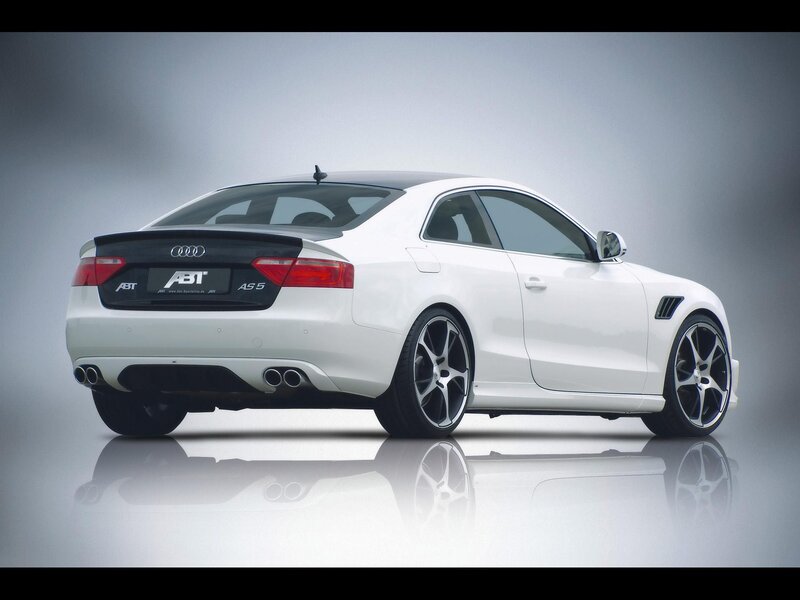 white audi abt as5 coupe