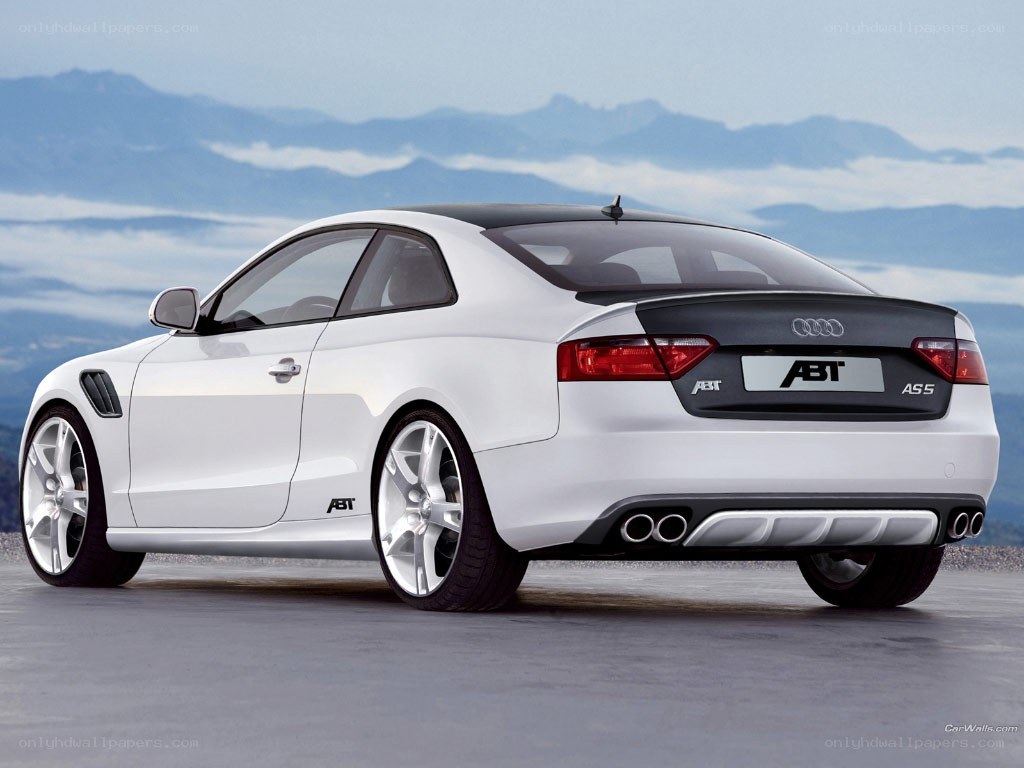 white audi abt as5 coupe