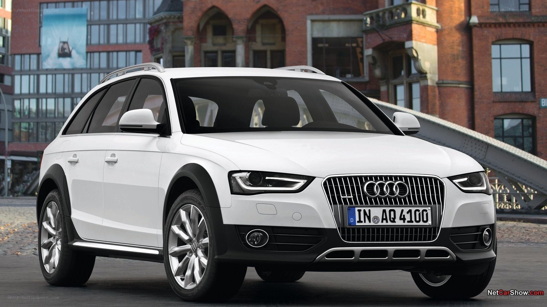 white audi allroad parked