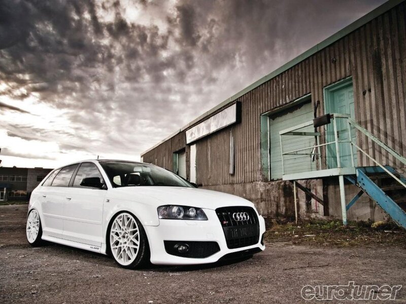 White Audi Car — Dramatic, Afternoon
