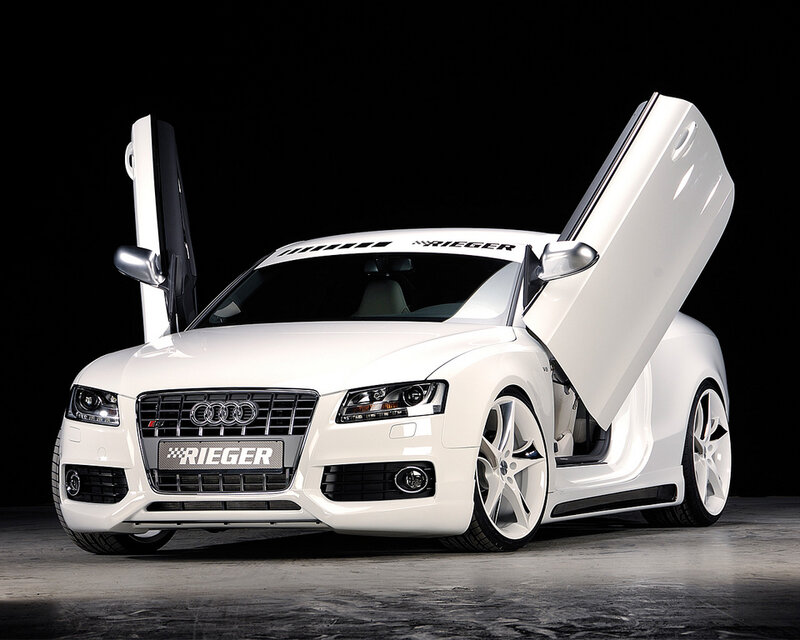 White Audi Car — Dramatic, Photograph, Car Door