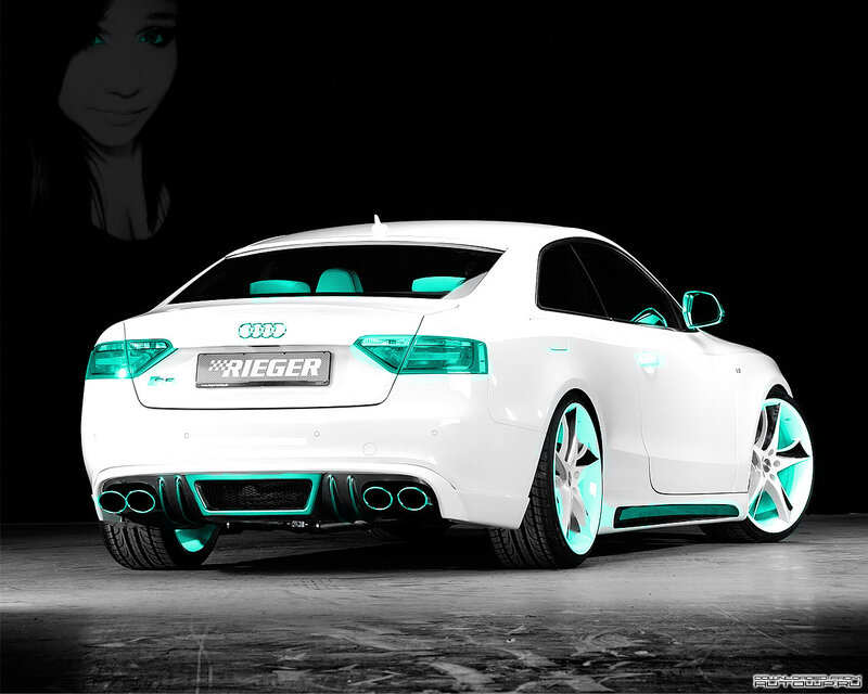 White Audi Car — Dramatic